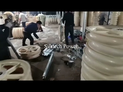 916 Serisi Stringing Block ACSR720 Kondüktörü için özelleştirilebilir Üst taşıma hattı araçları