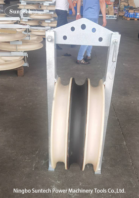 80kN OD 660mm Nylon Sheave Conductor Yayın hattı için ip blokları