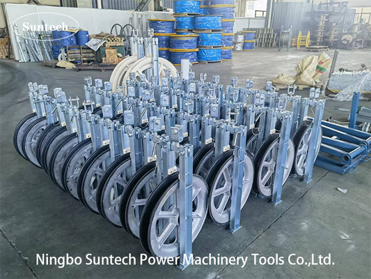İnşaat İşleri Stringing Power Conductor Cable Pulley Block
