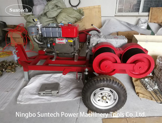 Kule Güç Yapımında Dizel Motorlu Kablo Çekme Vinç Makinesi