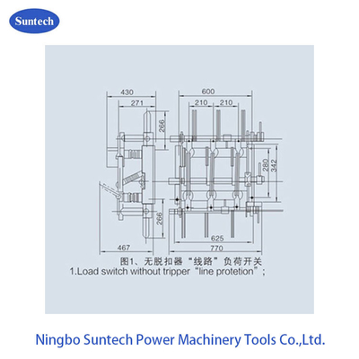 Kapalı Üç Fazlı HV 12KV AC Yük Ayırıcı Anahtarı