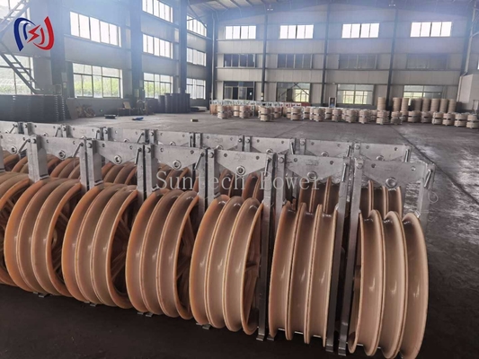916 Serisi Stringing Block ACSR720 Kondüktörü için özelleştirilebilir Üst taşıma hattı araçları