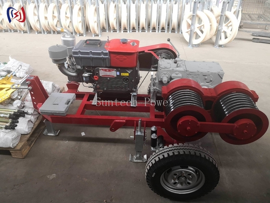 6JJCS-50J elektrik hattı inşaatı için.3-9KW çift davul vinç
