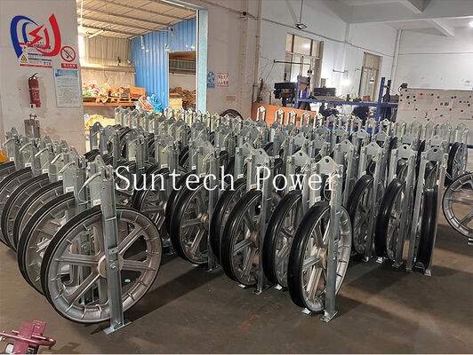 Ağır Hizmet Tipi 822 Serisi Gerdirme Makarası, Yüksek Kapasiteli Enerji Nakil Hattı İletken Montajı İçin MC Naylon Makara