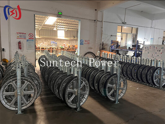 Ağır Hizmet Tipi 822 Serisi Gerdirme Makarası, Yüksek Kapasiteli Enerji Nakil Hattı İletken Montajı İçin MC Naylon Makara