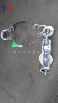 Oturma ve asma tipi 5-20KN nominal yükü ve hafif 2,1-3,4KG'lık hava hattı kurulum için çift kullanımlı ipleme bloğu