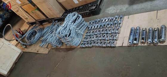 12 - 150 mm kablolarda zarar vermeyen tutma için yüksek gerimlilikli paslanmaz çelik kablo örgü çorap eklemleri