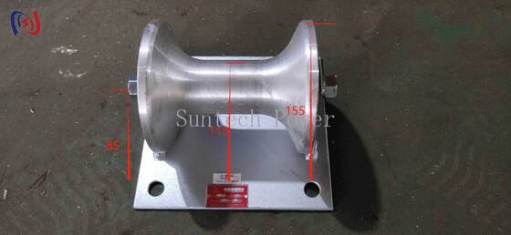 Profesyonel 5KN Yük Kapasiteli Kablo Yer Makarası, 150-160mm Yeraltı Kablo Montajı İçin Döküm Alüminyum Taşıyıcılı