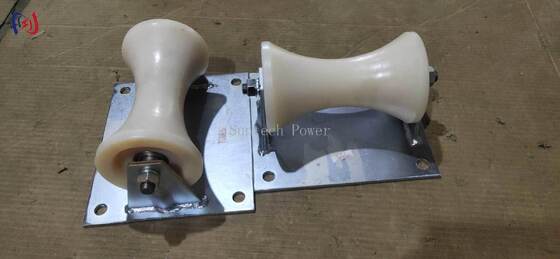 Profesyonel 5KN Yük Kapasiteli Kablo Yer Makarası, 150-160mm Yeraltı Kablo Montajı İçin Döküm Alüminyum Taşıyıcılı