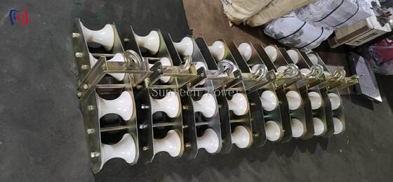 Four Sheave Combined Block for OPGW Installation | 10KN Fiber Optic Stringing Pulley