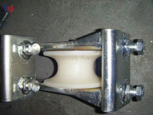 5-20KN yükü ve galvanizli çelik çerçeveli 25-400mm'lik iletkenler için çift kayışlı ip blokları