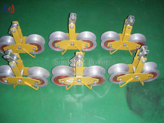 25KN Tandem Sheave Stringing Block for Large Section ACSR Conductors LGJ300-500 ile Tandem Sheave Tasarımı