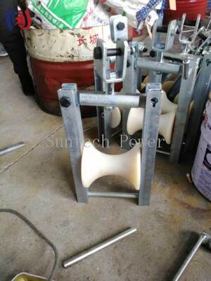 120x130 mm'lik bir kablo ile ABC gruplı iletken için 5KN değerli yükü olan hava kablosu ip blokları