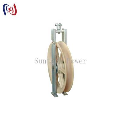 Fiber Optik Kablo Montajı için 660x110mm Nylon Sheave ve Düz Tasarımlı 20-50KN OPGW Stringing Block