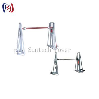 Galvanizli Kablo Bobin Standı 50-300KN Yük 2400-5000mm Kondüktör Davul Standı