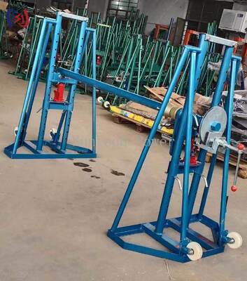 Galvanizli Kablo Bobin Standı 50-300KN Yük 2400-5000mm Kondüktör Davul Standı