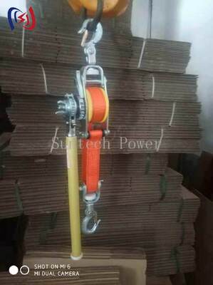 Araçsız yalıtımlı sıkıştırıcı 10-20KN Webbing Strap Conductor Stringing Tools