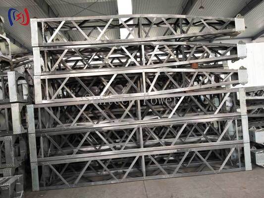 8-18 metrelik elektrik kulesi inşaatı için korozyona dayanıklı kaplama ile modüler ızgara cin direği