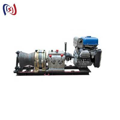 5T çekiş gücü 9HP Benzin Motor Çapı Sürüş Güç Çekici Kablo Çekici Ağır kaldırma için çekici çekici