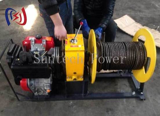 Yeraltı güç kablosunun yerleştirilmesi için kablo çekme vinç 3-5T benzinli motor