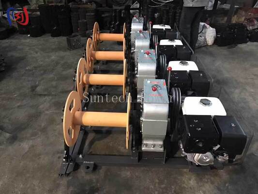Yeraltı güç kablosunun yerleştirilmesi için kablo çekme vinç 3-5T benzinli motor