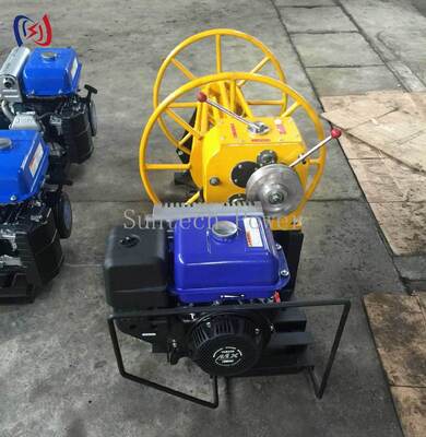 Fiber Optik Kablo Sarma ve Tel Alma için 30KN Benzinli Motor Konik Alma Makinesi
