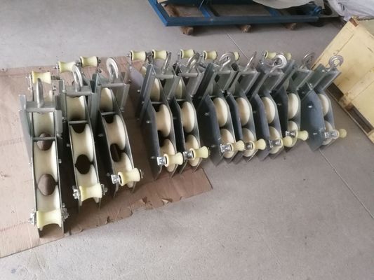 Fiber Optik Kablo Kasnağı Bloğu 10KN OPGW Dörtlü Blok Kombine Tip SHZHD10
