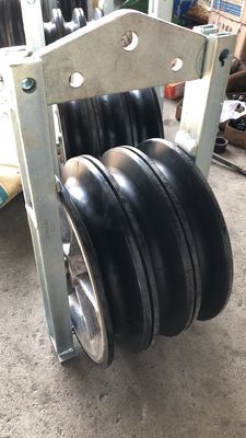 Kauçuk Kaplı Üçlü Alüminyum Kasnak Kablo Kasnağı Çekme Blokları