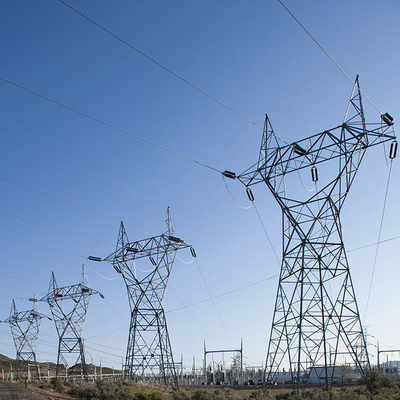 Galvanizli Q255 Q355 Çelik 330kV Enerji Hattı Kulesi