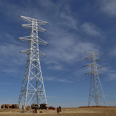 Galvanizli Q255 Q355 Çelik 330kV Enerji Hattı Kulesi