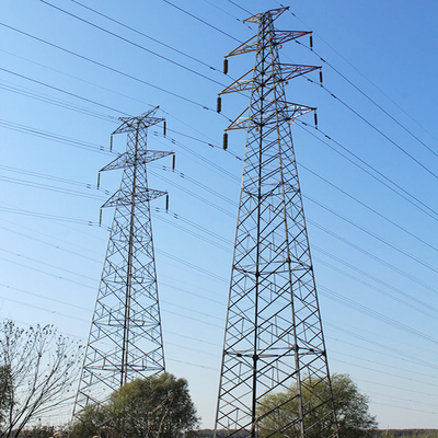 Borulu Sıcak Daldırma Galvanizli 330kv Melek Çelik Kafes Kule