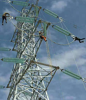 4 Ayaklı 330kv Galvanizli Melek Çelik Kafes İletim Kulesi