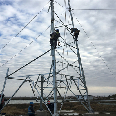 110kV 132kV Elektrik Güç İletimi için Öfke Çelik Kafes Pilon