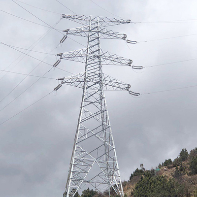 110kV 132kV Elektrik Güç İletimi için Öfke Çelik Kafes Pilon