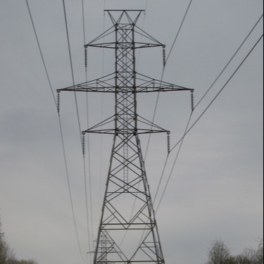 10 - 1000KV HDG Açılı Çelik Çift Devre Kafes İletim Kulesi