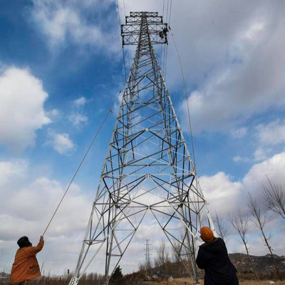 Sıcak Daldırma Galvanizli Melek Çelik 132 KV İletim Hattı Kulesi