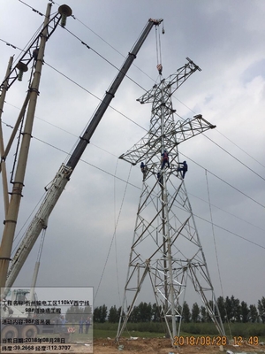 Sıcak Daldırma Galvanizli Melek Çelik 132 KV İletim Hattı Kulesi