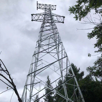 ASTM123 Galvanizli 110KV Güç Dağıtım Çelik Kafes Kulesi