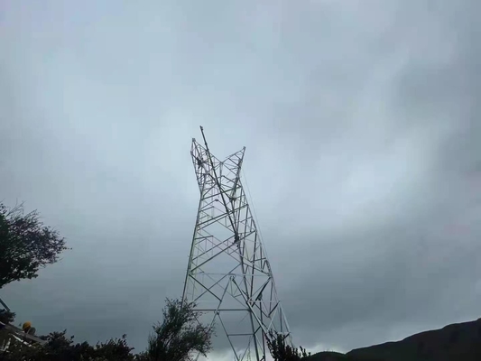 110KV İletim Hattı İçin Sıcak Daldırma Galvanizli Açılı Çelik Kule