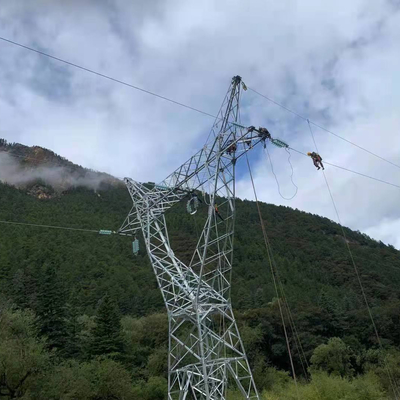 110KV İletim Hattı İçin Sıcak Daldırma Galvanizli Açılı Çelik Kule
