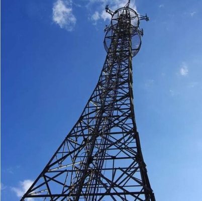 Telekom İçin Galvanizli Çelik Monopol Anten Kulesi