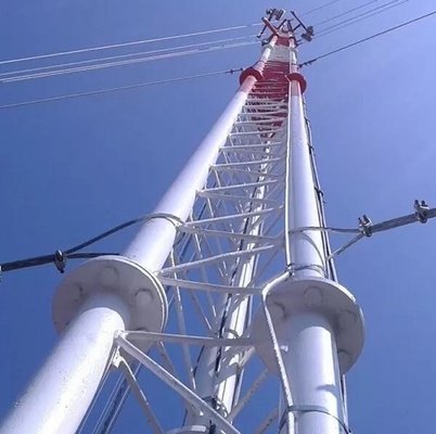 Hizmet Hizmeti İçin Üç Tüplü 138kv Teleskopik Anten Kulesi