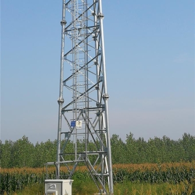 Borulu Q345B Q235B Çelik Kendinden Destekli Telekom Kulesi