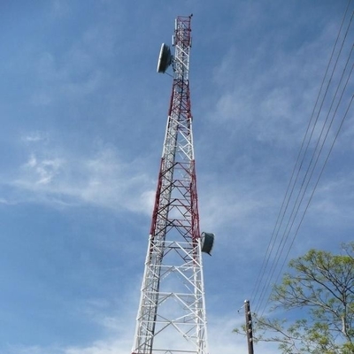 Palisade Çit ile Telekomünikasyon Açısı 50m Metal Anten Kulesi Q420