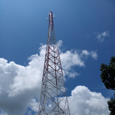 60m Sıcak Daldırma Galvanizli Telekomünikasyon Çelik Kule Q345
