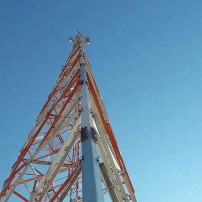 WiFi Mobil Üçgen Çelik Monopol Kule Galvanizli Kendinden Destekli
