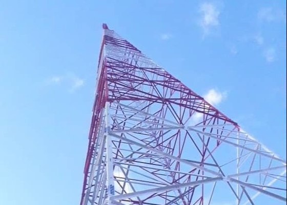 110KV Anten Telekomünikasyon Kulesi Galvanizli Köşeli Çelik Radar Yapısı