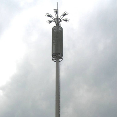 Telekomünikasyon Çelik Galvanizli Monopol Kule 0 - 80 Metre