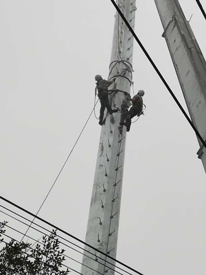 Çelik Q345 Monopole Haberleşme Kulesi Sıcak Daldırma Galvanizli