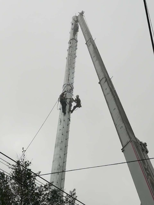 Çelik Q345 Monopole Haberleşme Kulesi Sıcak Daldırma Galvanizli